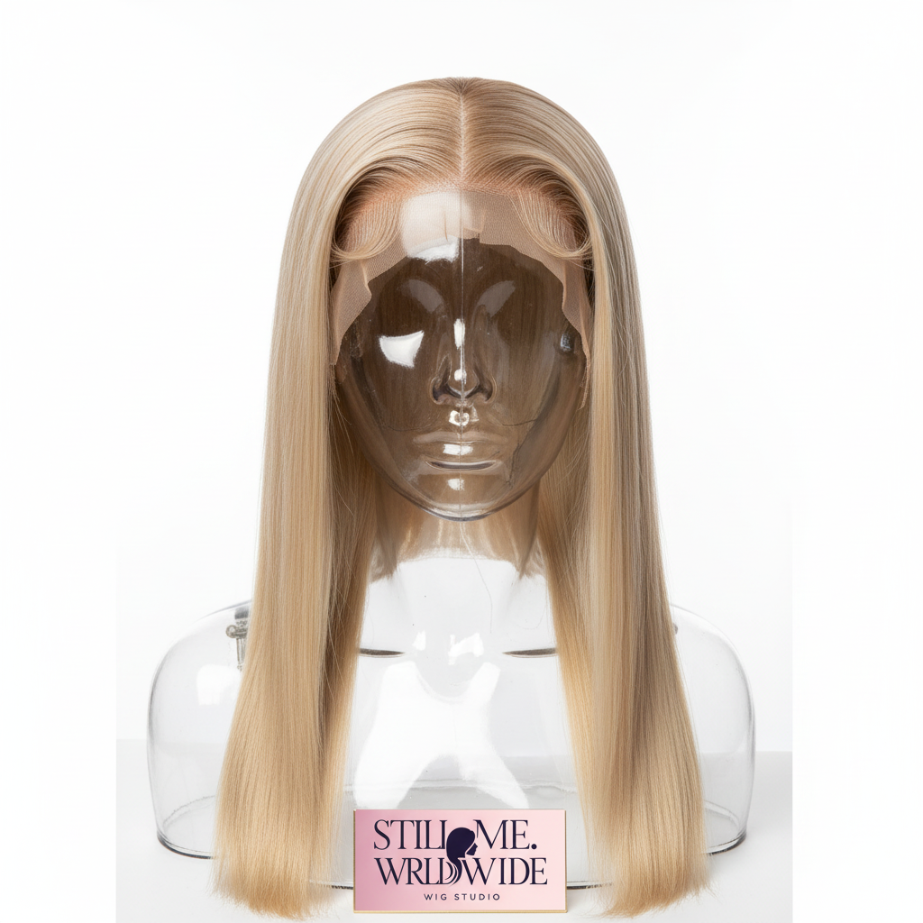 Blonde transparent lace wig
