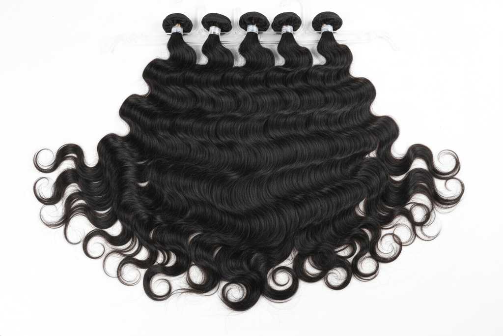 Body wave loose curls bundles on hangers