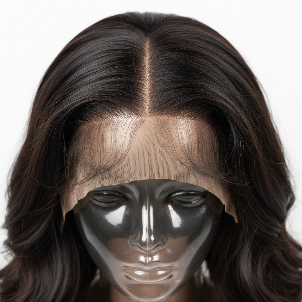 Brown black 13x4 HD lace detail