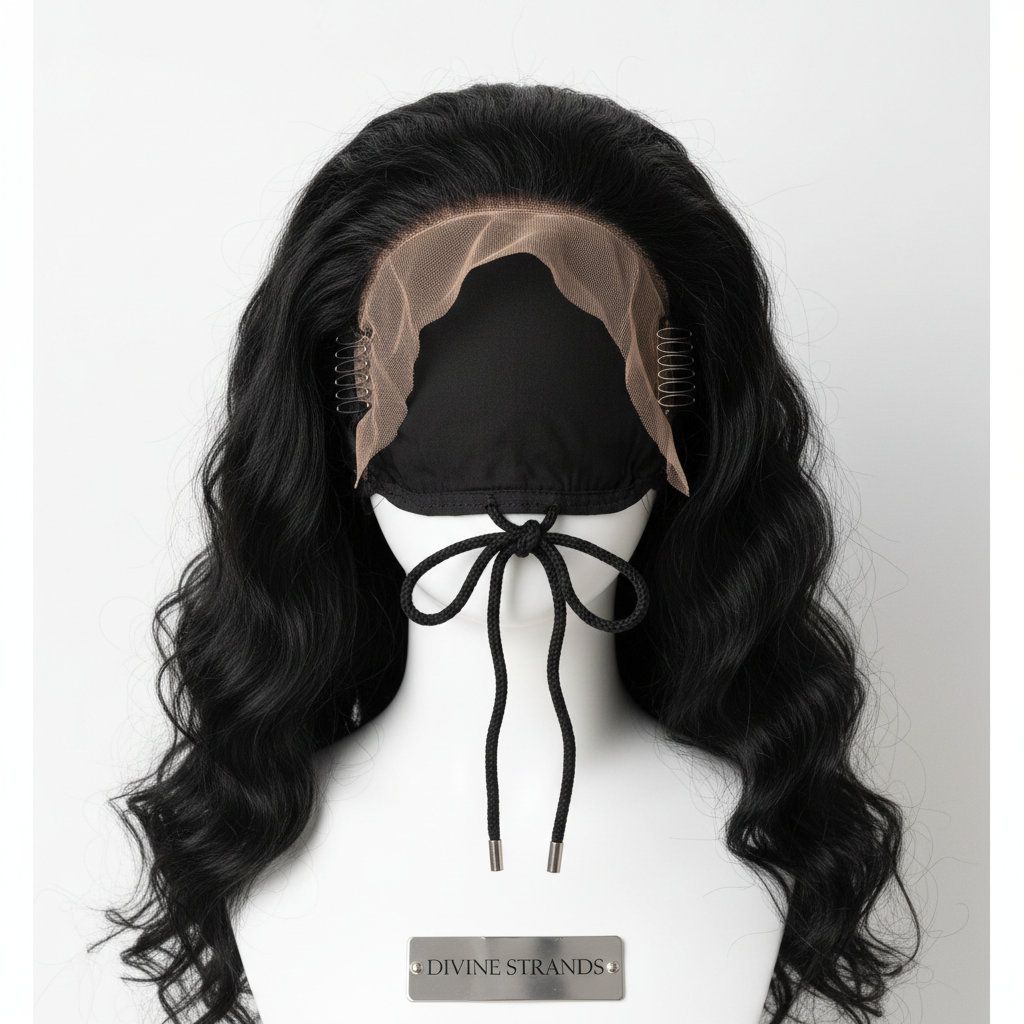 Drawstring feature at nape