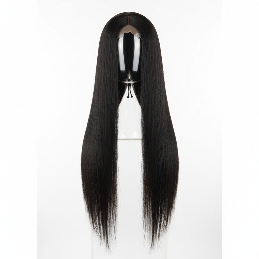 Drawstring wig product display