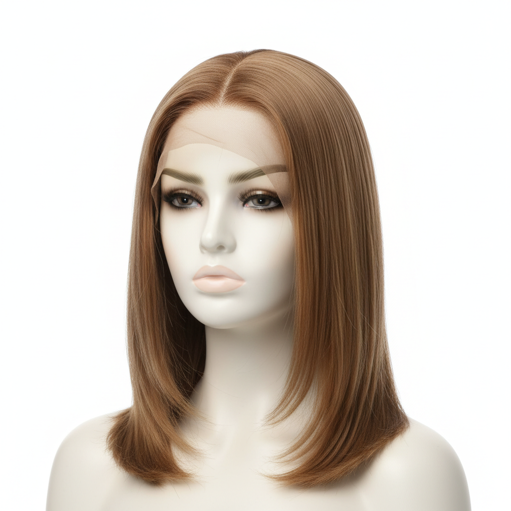 Light brown 13x6 HD frontal lace human hair wig
