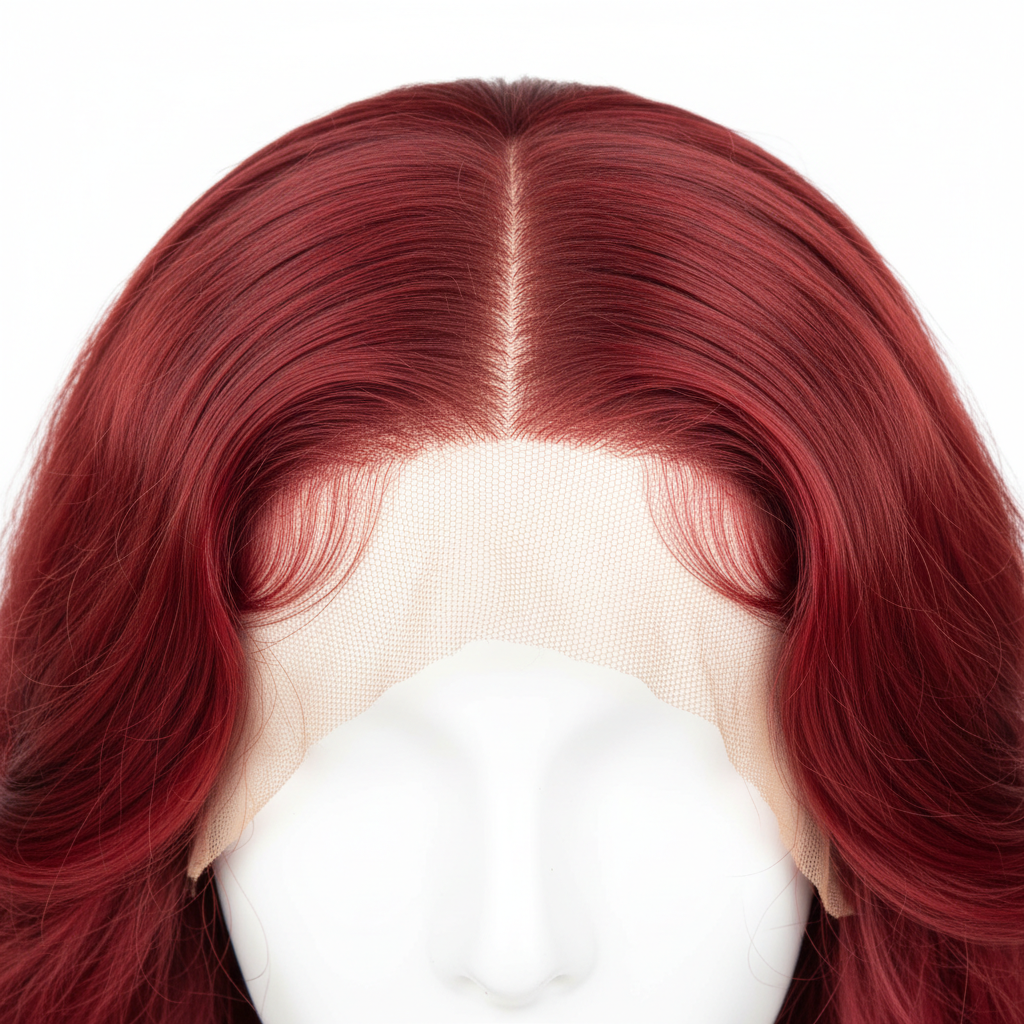 Red 13x4 HD lace detail