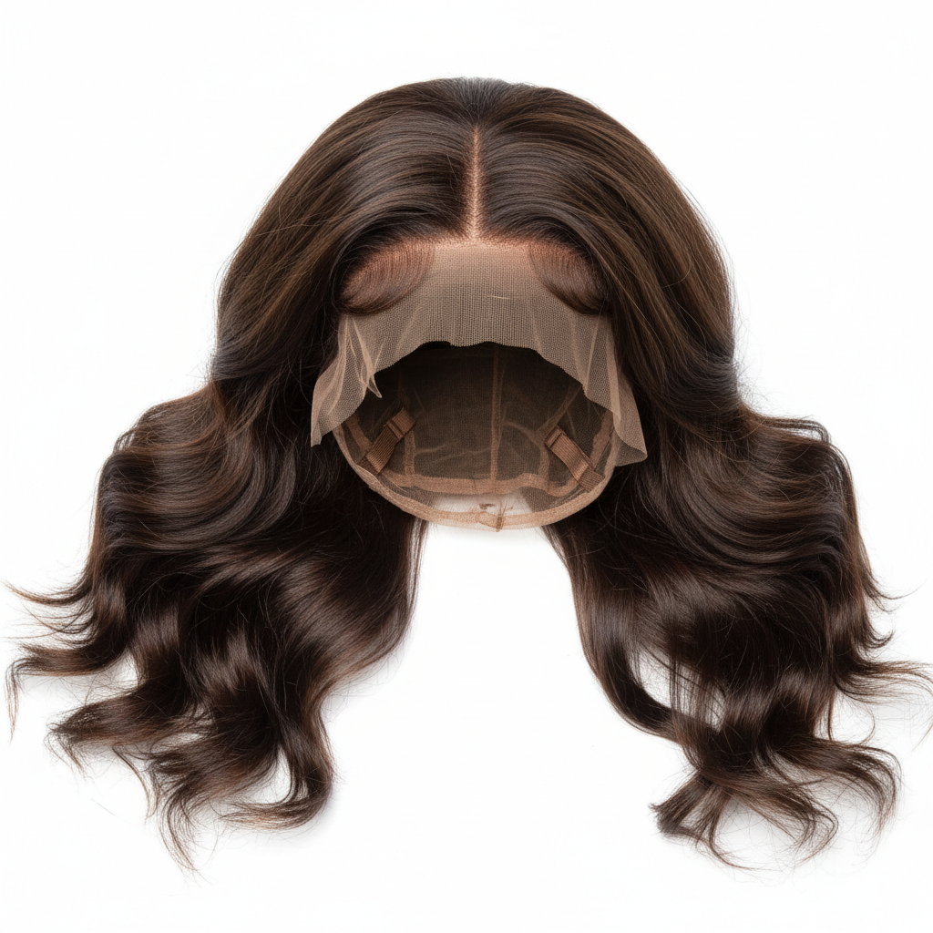 Brown 13x6 transparent lace detail