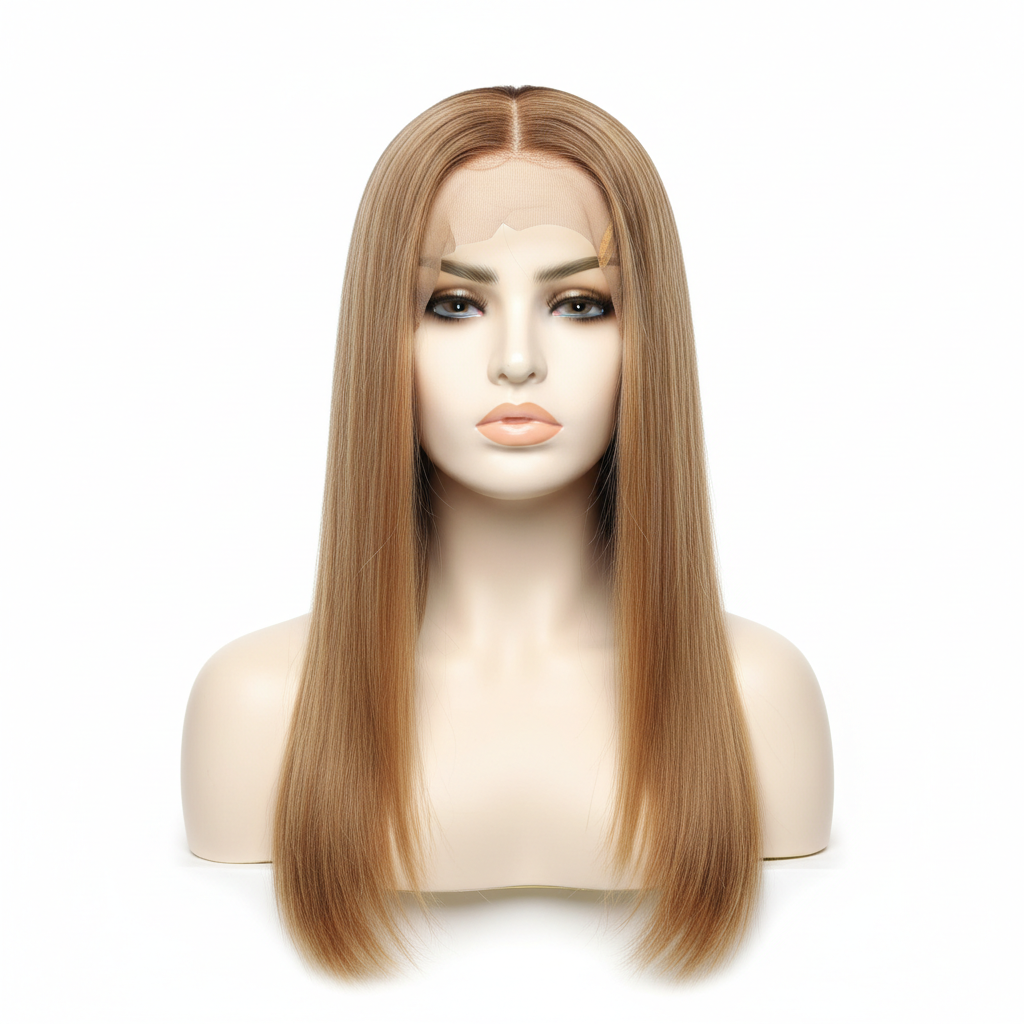Honey blonde 13x6 glueless transparent lace human hair wig