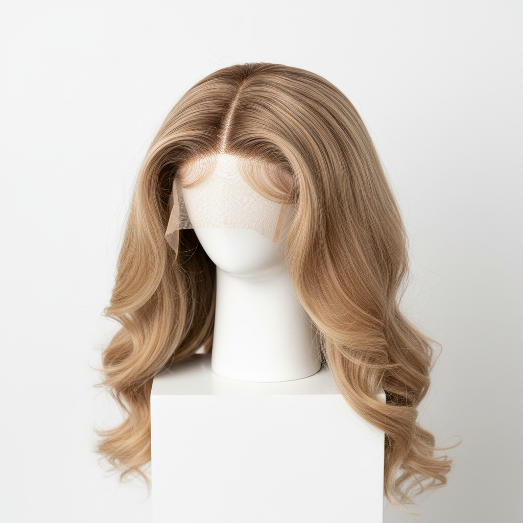 Sandy blonde 13x4 transparent lace detail