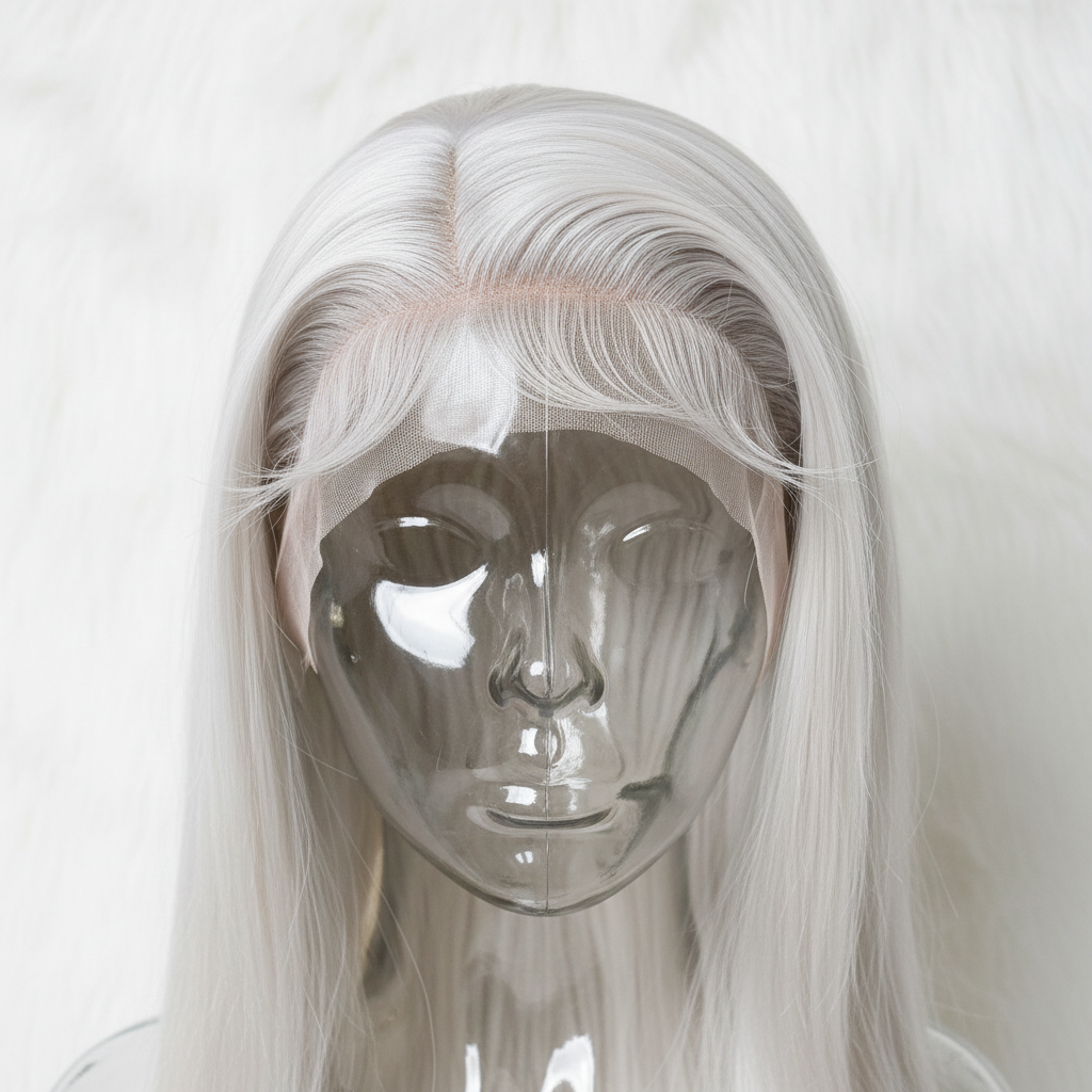 Platinum blonde 13x4 HD lace detail