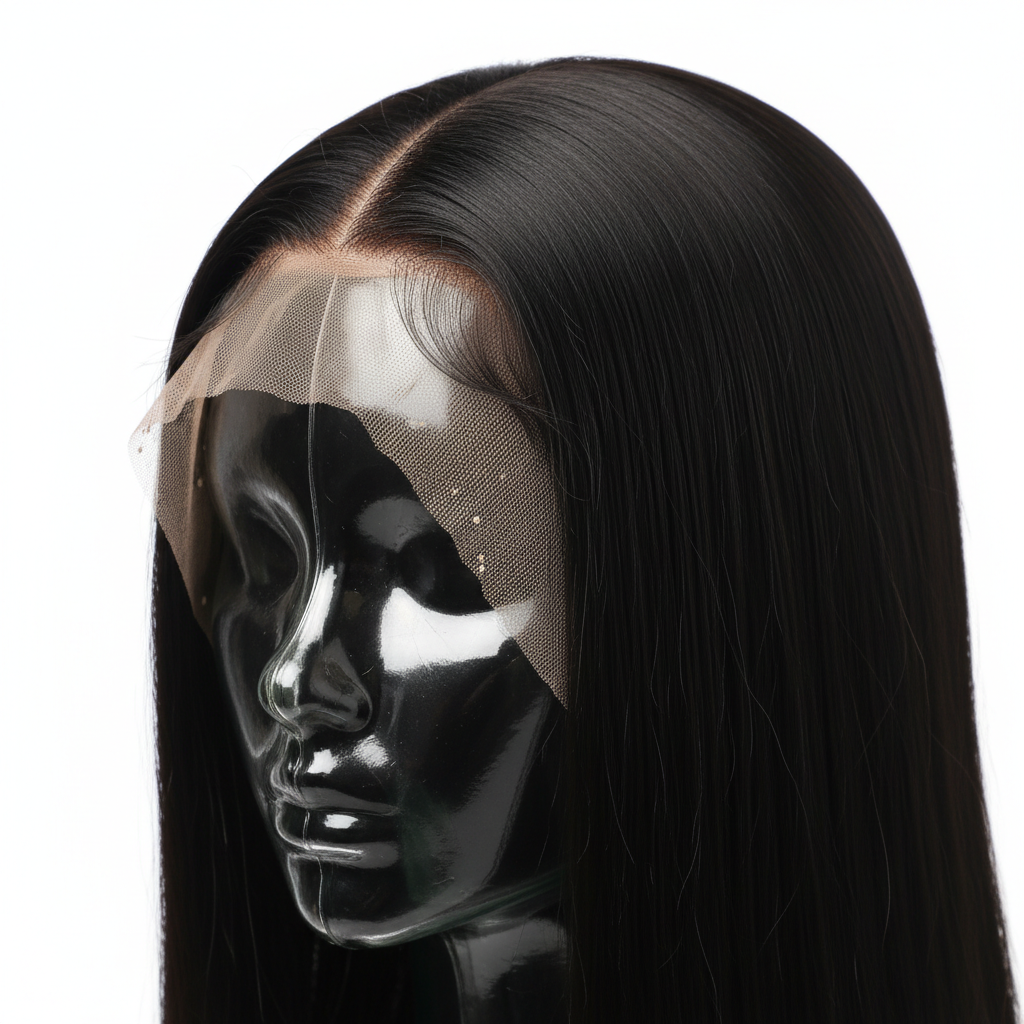 HD lace frontal detail showing invisible lace