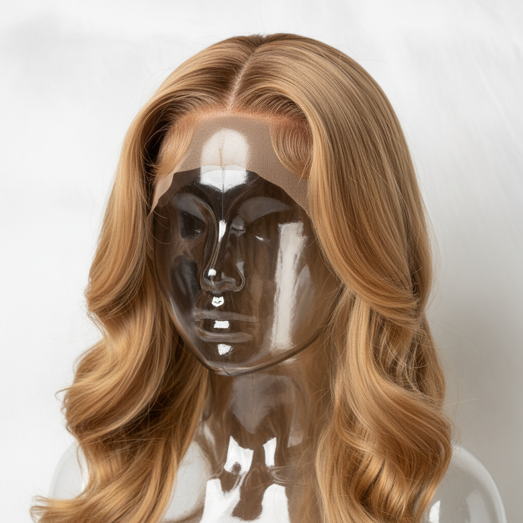 Honey blonde 13x4 transparent lace detail