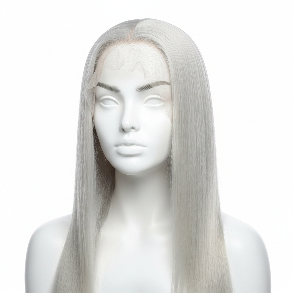 Platinum blonde 13x6 glueless transparent lace human hair wig