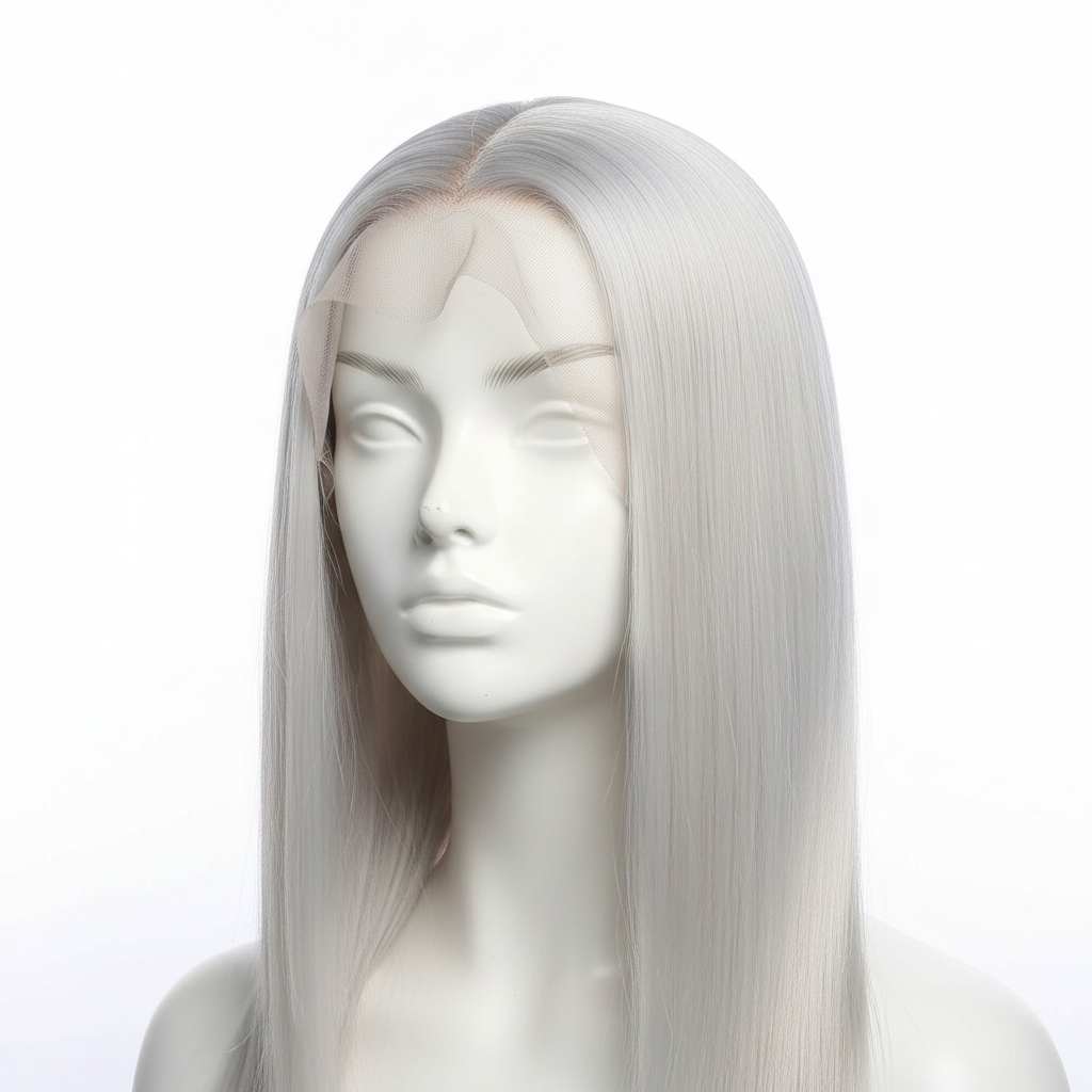 Platinum blonde 13x4 glueless transparent lace human hair wig