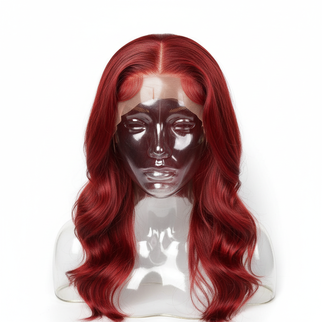 Red 13x6 HD lace detail