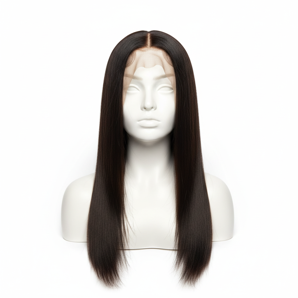 Brown black 13x6 HD frontal lace human hair wig