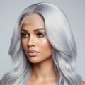 Platinum blonde 13x6 HD frontal on model