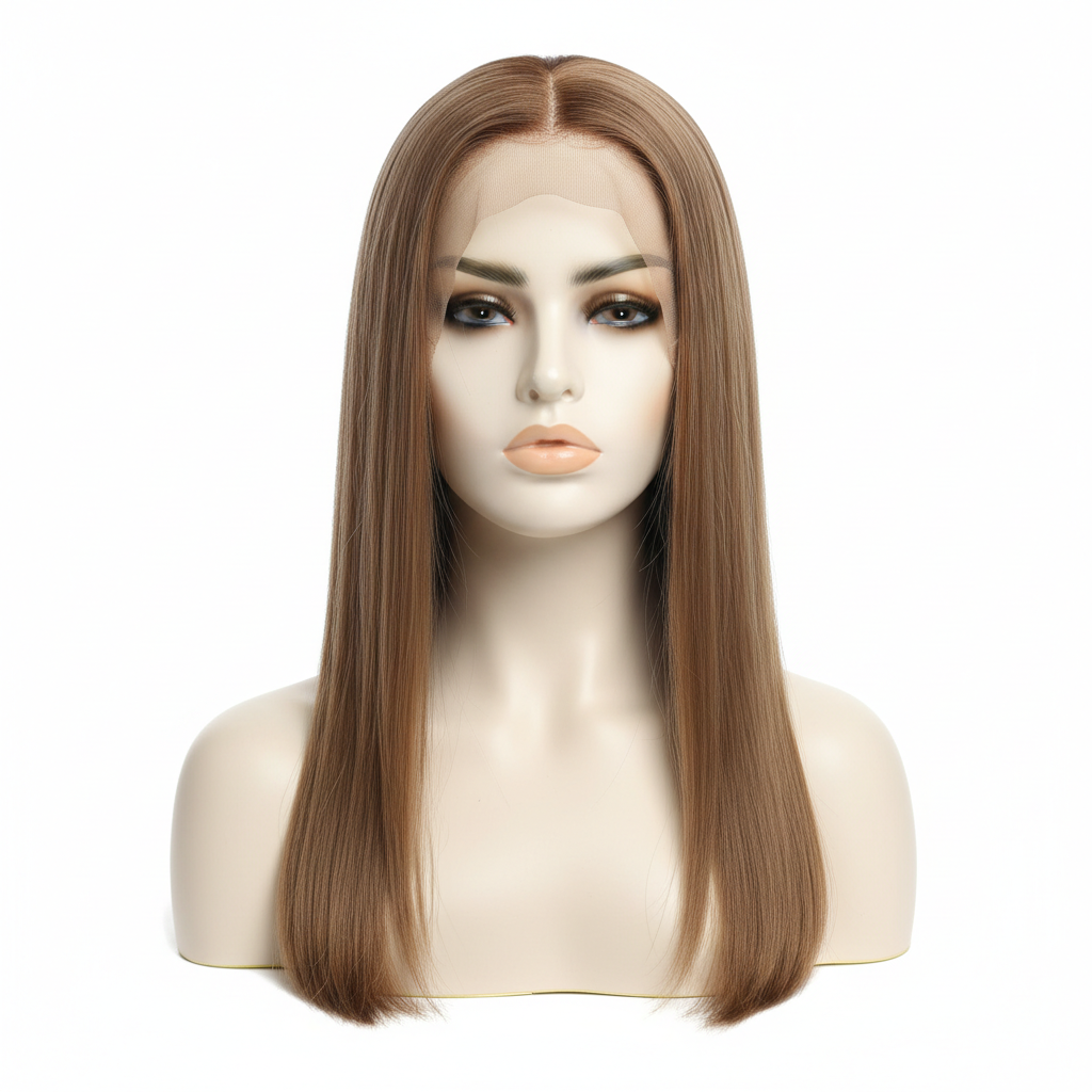Light brown 13x6 glueless transparent lace wig