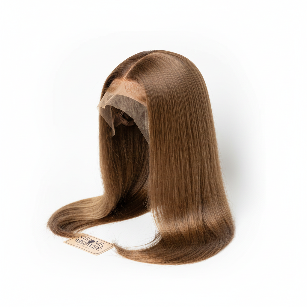 Light brown transparent lace wig