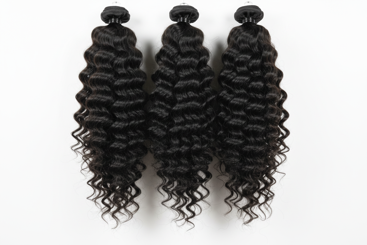 Loose curls hair bundles on hangers