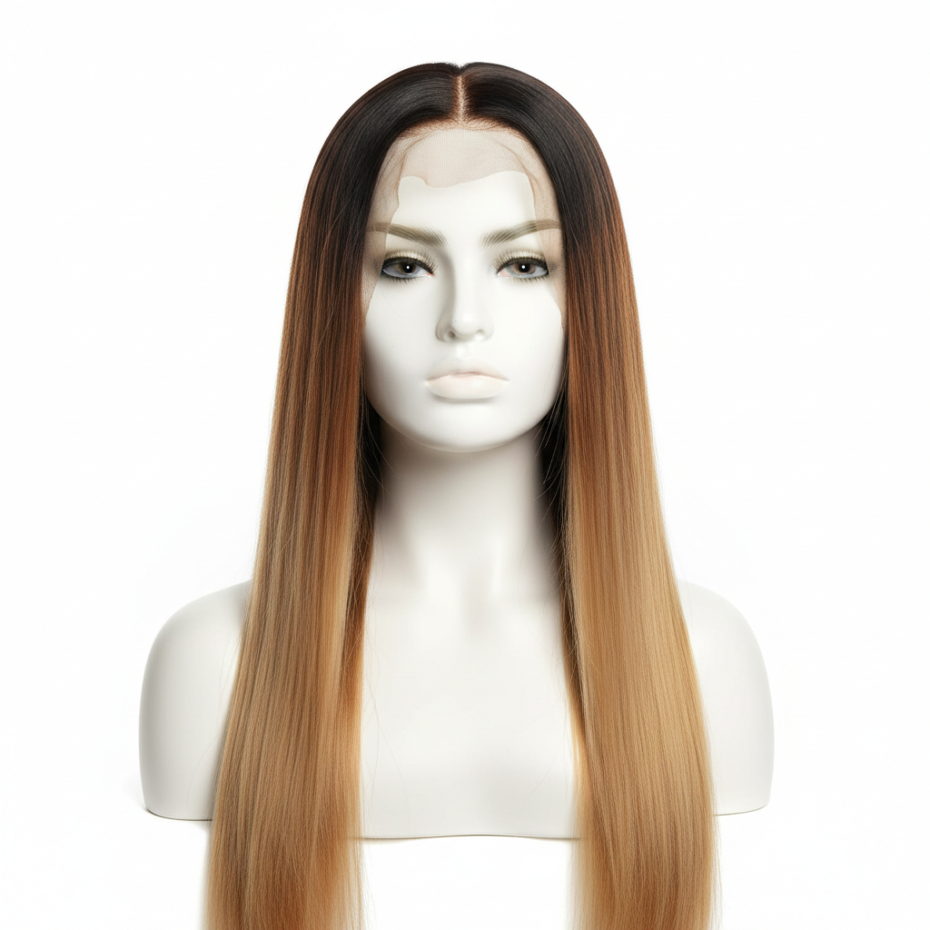 Ombre black to blonde wig