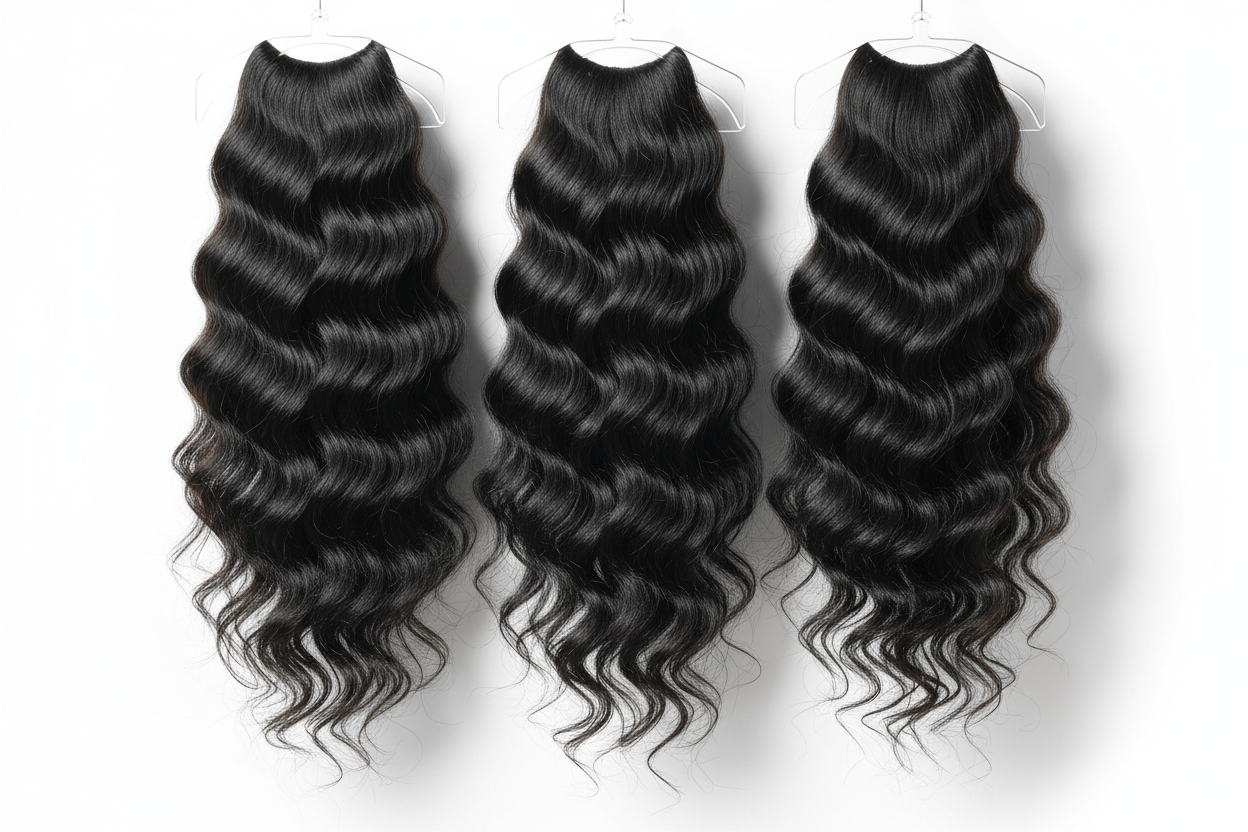 Pineapple wave hair bundles on hangers