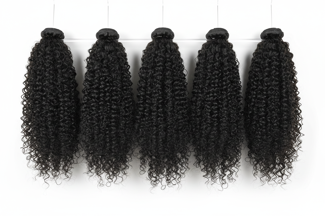 Pixie curly hair bundles on hangers