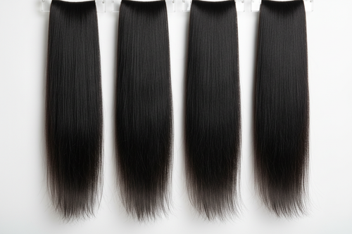Straight hair bundles on hangers